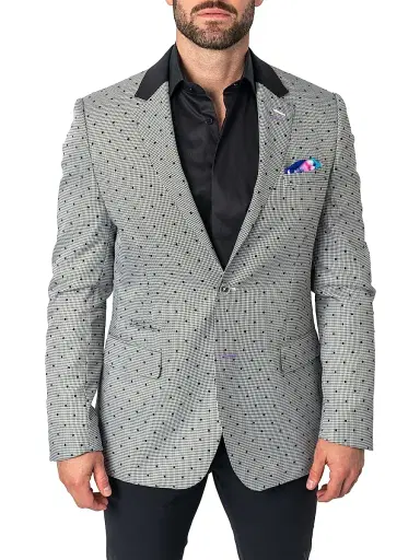 Maceoo Men's Blazer - Grey | Thumbnail 2 Maceoo Men's Blazer - Grey | Thumbnail 2