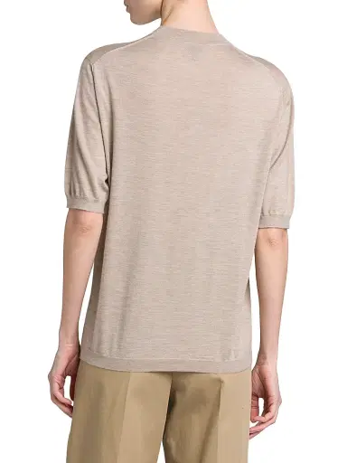 Bottega Veneta Women's Short-Sleeve Cashmere Sweater - Riverbed - Size Large | Thumbnail 5 Bottega Veneta Women's Short-Sleeve Cashmere Sweater - Riverbed - Size Large | Thumbnail 5