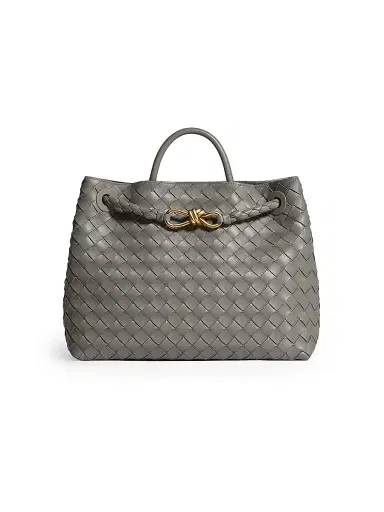 Bottega Veneta Women's Andiamo Medium Intrecciato Leather Top-Handle Bag - Basalt | Thumbnail 1 Bottega Veneta Women's Andiamo Medium Intrecciato Leather Top-Handle Bag - Basalt | Thumbnail 1