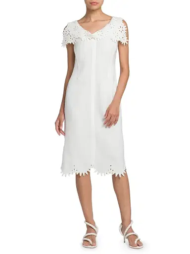 Bottega Veneta Women's Floral Cut-Out Midi-Dress | Thumbnail 3 Bottega Veneta Women's Floral Cut-Out Midi-Dress | Thumbnail 3
