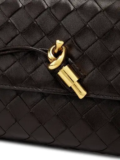 Bottega Veneta Women's Andiamo Intrecciato Leather Top-Handle Clutch - Ecru Muse Brass | Thumbnail 11 Bottega Veneta Women's Andiamo Intrecciato Leather Top-Handle Clutch - Ecru Muse Brass | Thumbnail 11