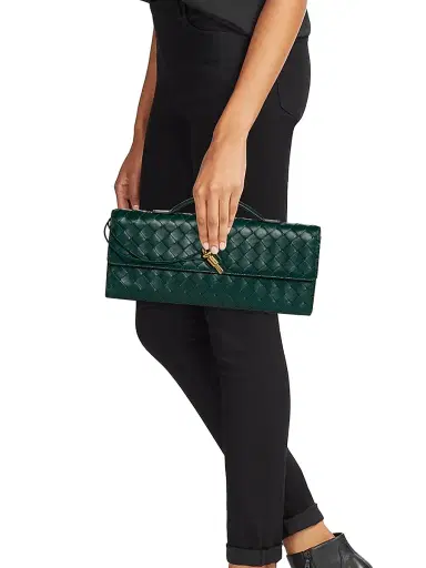 Bottega Veneta Women's Andiamo Intrecciato Leather Top-Handle Clutch - Ecru Muse Brass | Thumbnail 20 Bottega Veneta Women's Andiamo Intrecciato Leather Top-Handle Clutch - Ecru Muse Brass | Thumbnail 20