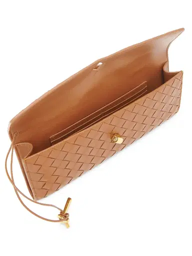 Bottega Veneta Women's Andiamo Intrecciato Leather Top-Handle Clutch - Ecru Muse Brass | Thumbnail 28 Bottega Veneta Women's Andiamo Intrecciato Leather Top-Handle Clutch - Ecru Muse Brass | Thumbnail 28