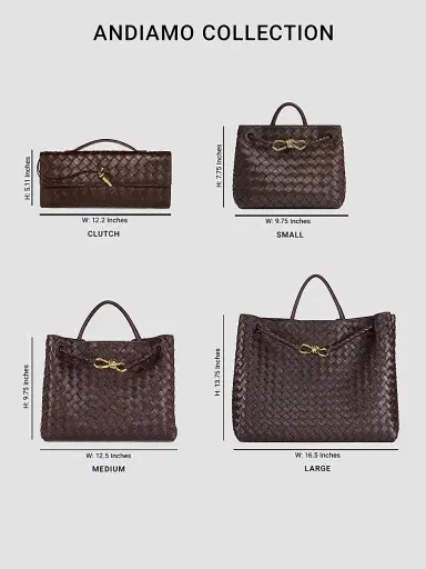 Bottega Veneta Women's Andiamo Intrecciato Leather Top-Handle Clutch - Ecru Muse Brass | Thumbnail 35 Bottega Veneta Women's Andiamo Intrecciato Leather Top-Handle Clutch - Ecru Muse Brass | Thumbnail 35