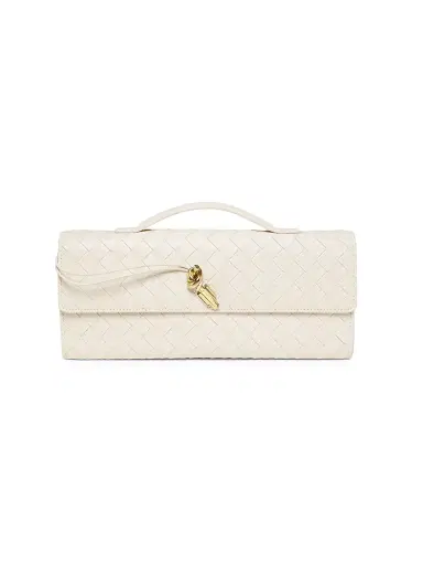 Bottega Veneta Women's Andiamo Intrecciato Leather Top-Handle Clutch - Ecru Muse Brass | Thumbnail 36 Bottega Veneta Women's Andiamo Intrecciato Leather Top-Handle Clutch - Ecru Muse Brass | Thumbnail 36