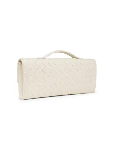 Bottega Veneta Women's Andiamo Intrecciato Leather Top-Handle Clutch - Ecru Muse Brass | Thumbnail 38 Bottega Veneta Women's Andiamo Intrecciato Leather Top-Handle Clutch - Ecru Muse Brass | Thumbnail 38