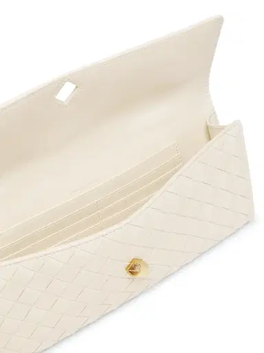 Bottega Veneta Women's Andiamo Intrecciato Leather Top-Handle Clutch - Ecru Muse Brass | Thumbnail 39 Bottega Veneta Women's Andiamo Intrecciato Leather Top-Handle Clutch - Ecru Muse Brass | Thumbnail 39