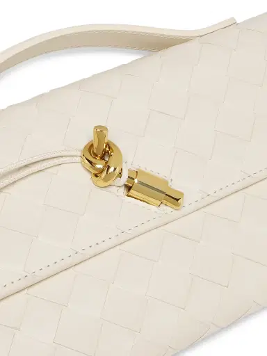 Bottega Veneta Women's Andiamo Intrecciato Leather Top-Handle Clutch - Ecru Muse Brass | Thumbnail 41 Bottega Veneta Women's Andiamo Intrecciato Leather Top-Handle Clutch - Ecru Muse Brass | Thumbnail 41