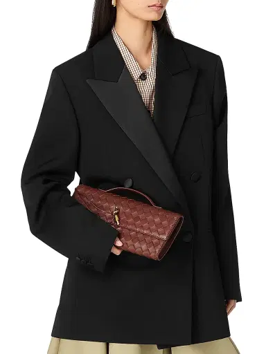 Bottega Veneta Women's Andiamo Intrecciato Leather Top-Handle Clutch - Ecru Muse Brass | Thumbnail 49 Bottega Veneta Women's Andiamo Intrecciato Leather Top-Handle Clutch - Ecru Muse Brass | Thumbnail 49