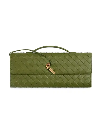 Bottega Veneta Women's Andiamo Intrecciato Leather Top-Handle Clutch - Ecru Muse Brass | Thumbnail 58 Bottega Veneta Women's Andiamo Intrecciato Leather Top-Handle Clutch - Ecru Muse Brass | Thumbnail 58