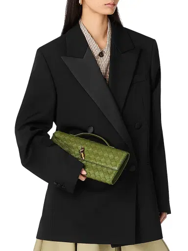 Bottega Veneta Women's Andiamo Intrecciato Leather Top-Handle Clutch - Ecru Muse Brass | Thumbnail 59 Bottega Veneta Women's Andiamo Intrecciato Leather Top-Handle Clutch - Ecru Muse Brass | Thumbnail 59