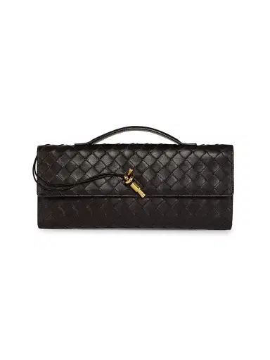 Bottega Veneta Women's Andiamo Intrecciato Leather Top-Handle Clutch - Ecru Muse Brass | Thumbnail 7 Bottega Veneta Women's Andiamo Intrecciato Leather Top-Handle Clutch - Ecru Muse Brass | Thumbnail 7