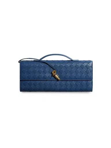 Bottega Veneta Women's Andiamo Intrecciato Leather Top-Handle Clutch - Ecru Muse Brass | Thumbnail 79 Bottega Veneta Women's Andiamo Intrecciato Leather Top-Handle Clutch - Ecru Muse Brass | Thumbnail 79