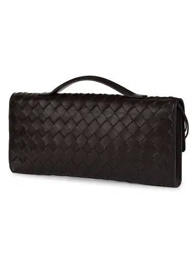 Bottega Veneta Women's Andiamo Intrecciato Leather Top-Handle Clutch - Ecru Muse Brass | Thumbnail 9 Bottega Veneta Women's Andiamo Intrecciato Leather Top-Handle Clutch - Ecru Muse Brass | Thumbnail 9