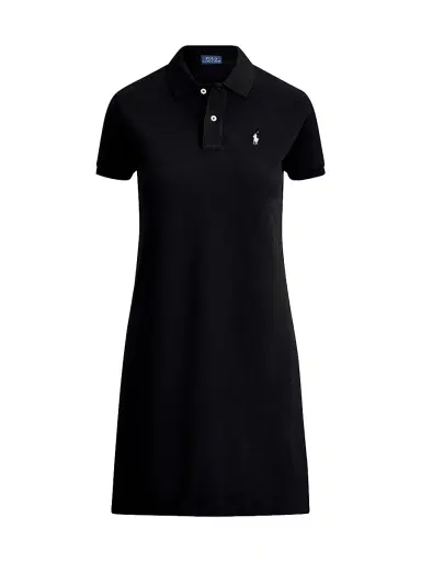 Polo Ralph Lauren Women's Cotton Mesh Short-Sleeve Polo Dress - Polo Black | Thumbnail 1 Polo Ralph Lauren Women's Cotton Mesh Short-Sleeve Polo Dress - Polo Black | Thumbnail 1