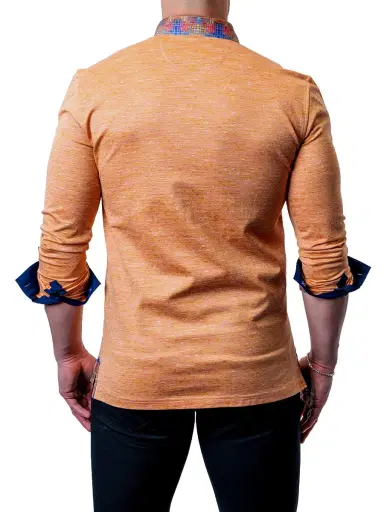 Maceoo Men's Polos Newton T-Shirt - Orange | Thumbnail 4 Maceoo Men's Polos Newton T-Shirt - Orange | Thumbnail 4