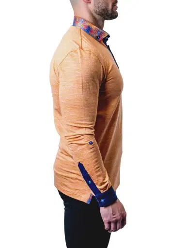 Maceoo Men's Polos Newton T-Shirt - Orange | Thumbnail 5 Maceoo Men's Polos Newton T-Shirt - Orange | Thumbnail 5