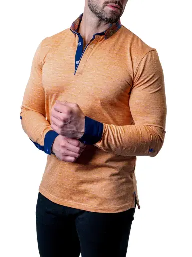 Maceoo Men's Polos Newton T-Shirt - Orange | Thumbnail 6 Maceoo Men's Polos Newton T-Shirt - Orange | Thumbnail 6