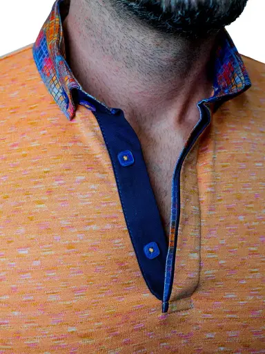 Maceoo Men's Polos Newton T-Shirt - Orange | Thumbnail 7 Maceoo Men's Polos Newton T-Shirt - Orange | Thumbnail 7
