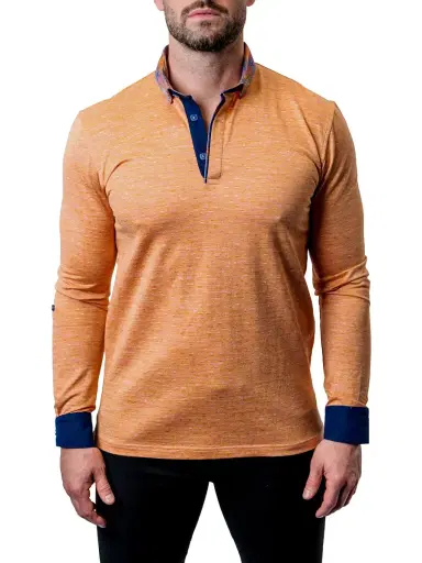 Maceoo Men's Polos Newton T-Shirt - Orange | Thumbnail 8 Maceoo Men's Polos Newton T-Shirt - Orange | Thumbnail 8