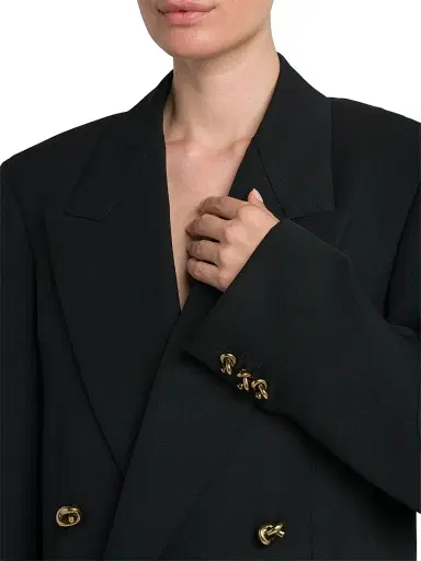 Bottega Veneta Women's Double-Breasted Wool Twill Blazer - Black - Size 4 | Thumbnail 6 Bottega Veneta Women's Double-Breasted Wool Twill Blazer - Black - Size 4 | Thumbnail 6