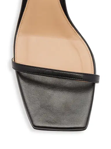 Bottega Veneta Women's 45MM Knot Heel Leather Sandals - Black | Thumbnail 4 Bottega Veneta Women's 45MM Knot Heel Leather Sandals - Black | Thumbnail 4