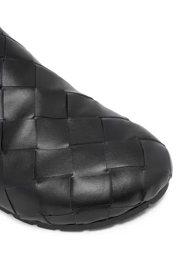 Bottega Veneta Men's Reggie Intrecciato Leather Mules - Black | Thumbnail 6 Bottega Veneta Men's Reggie Intrecciato Leather Mules - Black | Thumbnail 6