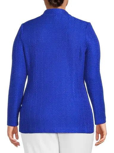 Ming Wang Women's Plus Modified Stand Collar Jacket | Thumbnail 5 Ming Wang Women's Plus Modified Stand Collar Jacket | Thumbnail 5
