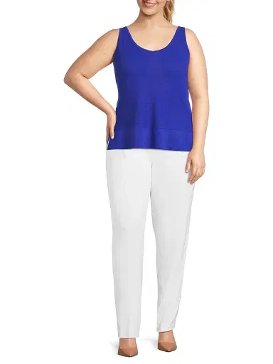 Ming Wang Women's Plus V-Neck Tank | Thumbnail 2 Ming Wang Women's Plus V-Neck Tank | Thumbnail 2
