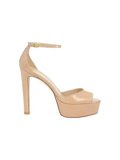 Stuart Weitzman Women's Discoplatform Nudistcurve Leather Sandals | Thumbnail 1 Stuart Weitzman Women's Discoplatform Nudistcurve Leather Sandals | Thumbnail 1
