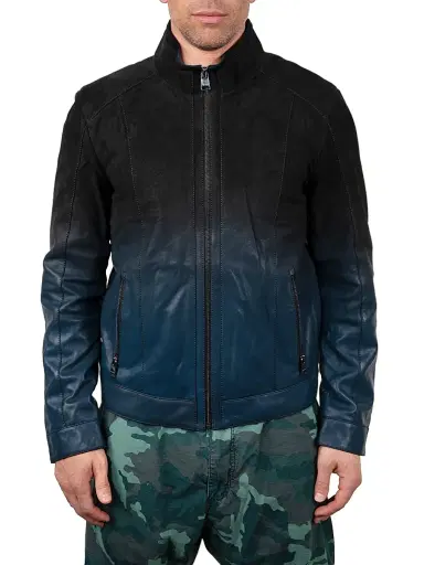 Maceoo Men's Leather Degrade Jacket | Thumbnail 4 Maceoo Men's Leather Degrade Jacket | Thumbnail 4