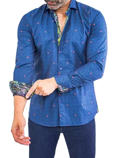 Maceoo Men's Einstein Symbols 12 Shirt - Blue | Thumbnail 3 Maceoo Men's Einstein Symbols 12 Shirt - Blue | Thumbnail 3