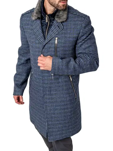 Maceoo Men's Peacoat Captain Houndstooth Jacket | Thumbnail 3 Maceoo Men's Peacoat Captain Houndstooth Jacket | Thumbnail 3