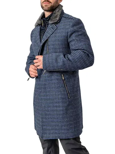 Maceoo Men's Peacoat Captain Houndstooth Jacket | Thumbnail 5 Maceoo Men's Peacoat Captain Houndstooth Jacket | Thumbnail 5