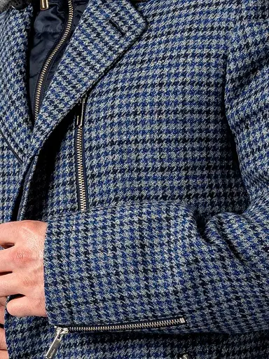 Maceoo Men's Peacoat Captain Houndstooth Jacket | Thumbnail 6 Maceoo Men's Peacoat Captain Houndstooth Jacket | Thumbnail 6