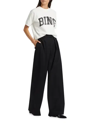Anine Bing Women's Lou High-Rise Trousers - Black - Size 8 | Thumbnail 2 Anine Bing Women's Lou High-Rise Trousers - Black - Size 8 | Thumbnail 2