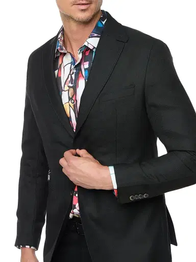 Robert Graham Men's Jetset Wool-Blend Single-Breasted Blazer | Thumbnail 5 Robert Graham Men's Jetset Wool-Blend Single-Breasted Blazer | Thumbnail 5