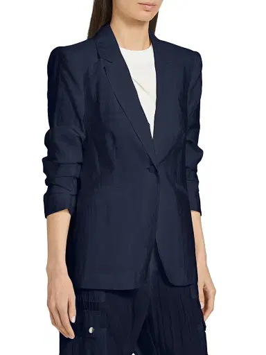 Cinq à Sept Women's Khloe Crinkled Blazer - Navy | Thumbnail 4 Cinq à Sept Women's Khloe Crinkled Blazer - Navy | Thumbnail 4
