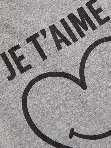Cinq à Sept Women's Smiling Heart Crewneck T-Shirt - Heather Grey Black | Thumbnail 7 Cinq à Sept Women's Smiling Heart Crewneck T-Shirt - Heather Grey Black | Thumbnail 7
