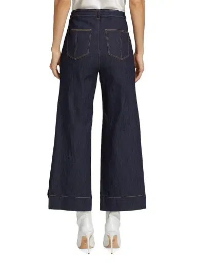 Cinq à Sept Women's Benji Mid-Rise Wide-Leg Jeans - Indigo | Thumbnail 5 Cinq à Sept Women's Benji Mid-Rise Wide-Leg Jeans - Indigo | Thumbnail 5