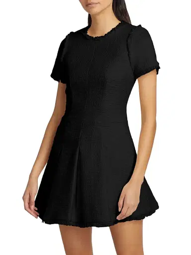 Cinq à Sept Women's Nova Cotton Tweed Minidress - Black | Thumbnail 4 Cinq à Sept Women's Nova Cotton Tweed Minidress - Black | Thumbnail 4