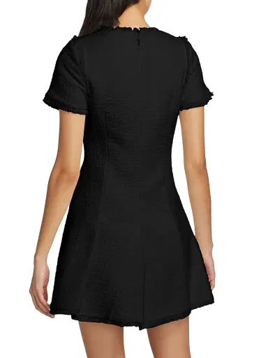 Cinq à Sept Women's Nova Cotton Tweed Minidress - Black | Thumbnail 5 Cinq à Sept Women's Nova Cotton Tweed Minidress - Black | Thumbnail 5