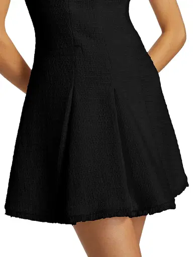 Cinq à Sept Women's Nova Cotton Tweed Minidress - Black | Thumbnail 6 Cinq à Sept Women's Nova Cotton Tweed Minidress - Black | Thumbnail 6
