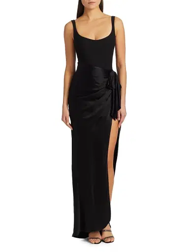 Cinq à Sept Women's Marian Draped Gown - Black | Thumbnail 3 Cinq à Sept Women's Marian Draped Gown - Black | Thumbnail 3