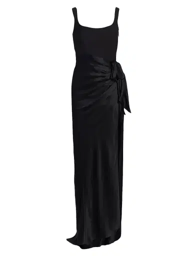 Cinq à Sept Women's Marian Draped Gown - Black | Thumbnail 1 Cinq à Sept Women's Marian Draped Gown - Black | Thumbnail 1
