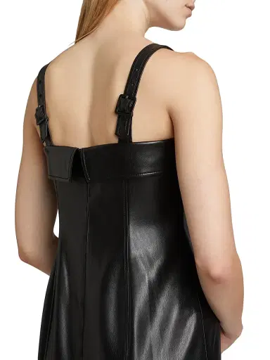 Cinq à Sept Women's Tessa Faux Leather Midi-Dress - Black | Thumbnail 6 Cinq à Sept Women's Tessa Faux Leather Midi-Dress - Black | Thumbnail 6