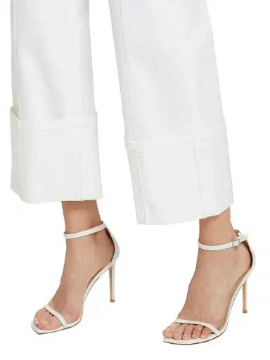 Cinq à Sept Women's Benji Twill Cotton-Blend Cuffed Flare Pants - White | Thumbnail 6 Cinq à Sept Women's Benji Twill Cotton-Blend Cuffed Flare Pants - White | Thumbnail 6