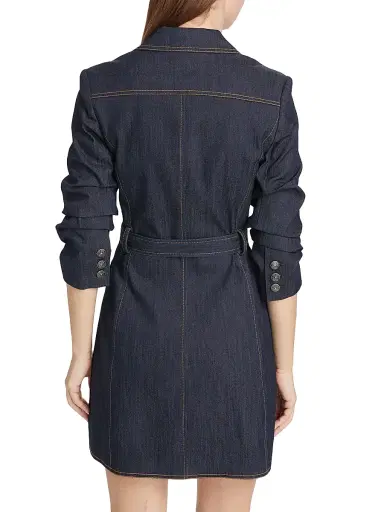 Cinq à Sept Women's Jenessa Denim Blazer Minidress - Indigo | Thumbnail 5 Cinq à Sept Women's Jenessa Denim Blazer Minidress - Indigo | Thumbnail 5
