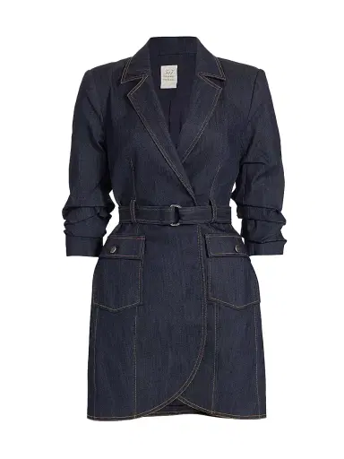 Cinq à Sept Women's Jenessa Denim Blazer Minidress - Indigo | Thumbnail 1 Cinq à Sept Women's Jenessa Denim Blazer Minidress - Indigo | Thumbnail 1