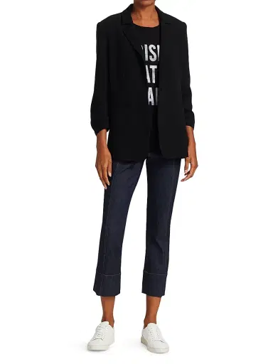 Cinq à Sept Women's Khloe Crepe Ruched Blazer - | Thumbnail 13 Cinq à Sept Women's Khloe Crepe Ruched Blazer - | Thumbnail 13